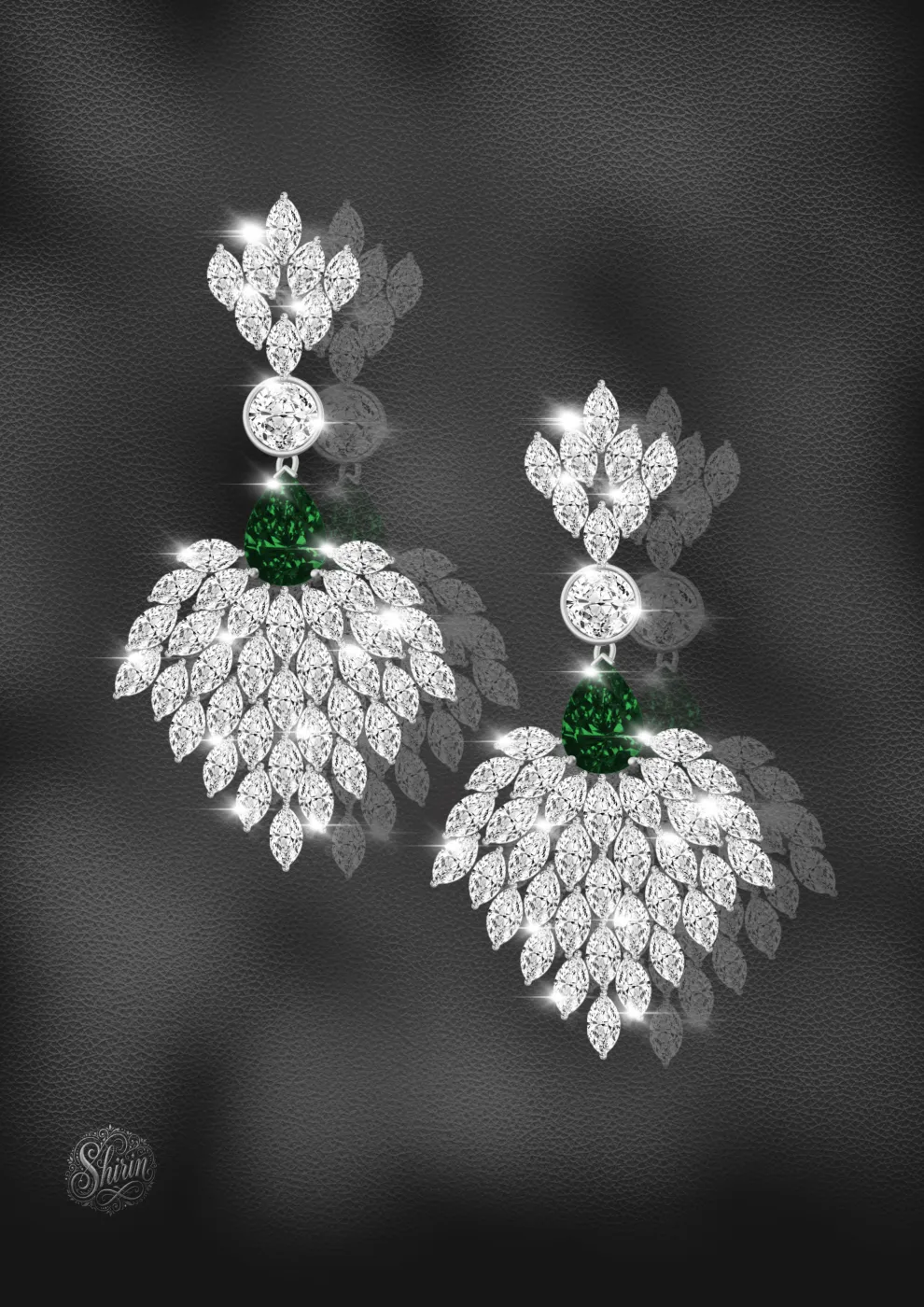 Emerald & Diamond Earrings